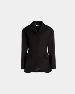 Blazer Aus Wolle In Schwarz