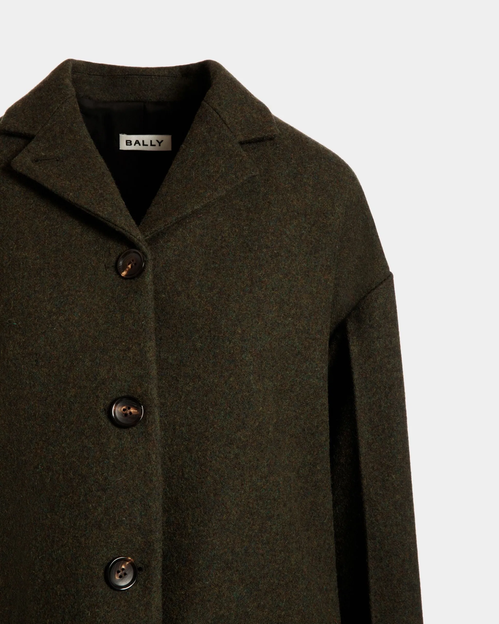 Blazer In Dark Green Wool