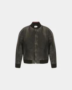 Blouson-Bomberjacke Aus Leder
