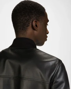 Blouson-Bomberjacke Aus Leder