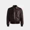 Bomberjacke Aus braunem Leder