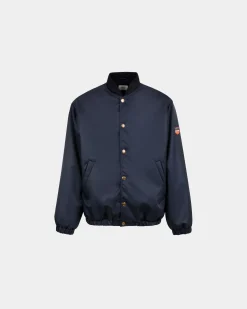 Bomberjacke Aus Dunkelblauem Nylon