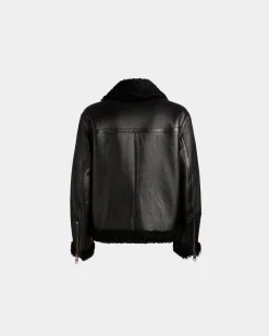 Bomberjacke Aus Leder In Schwarz Aus Der Adrien Brody Travel-Kollektion