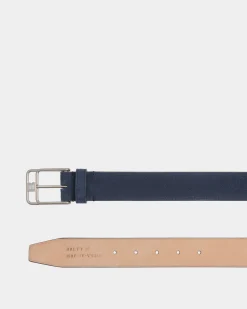 Brett 35 Mm Gürtel Aus Veloursleder In Navy Blue
