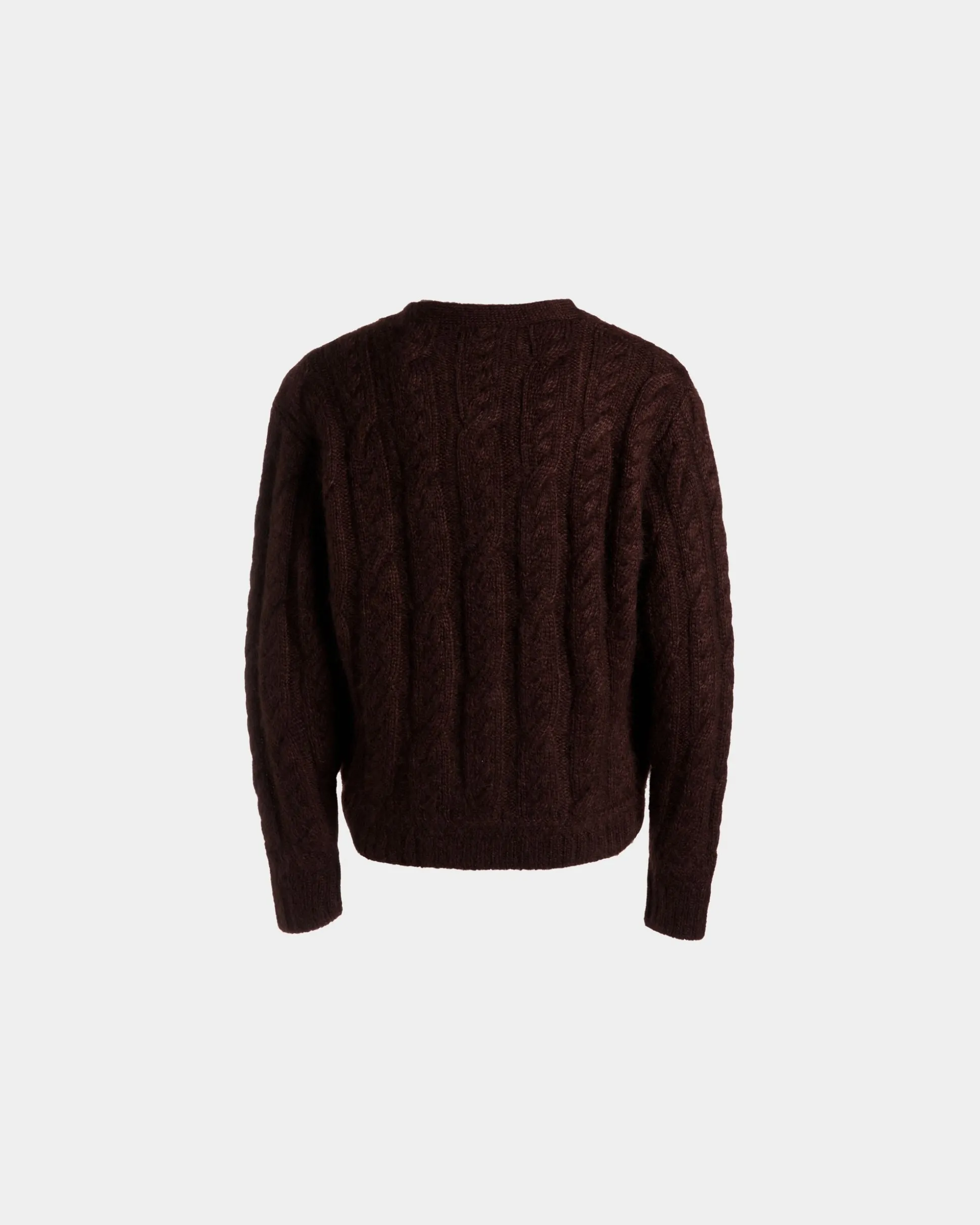 Cardigan Aus Braunem Mohair Und Seide