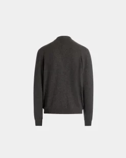Cardigan Aus Kaschmir In Dunkelgrau Mit Bally Crest-Logo