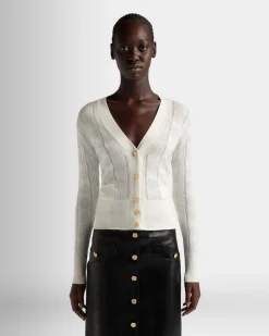 Cardigan Aus Seidenmischung In Beige