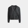 Cardigan Aus Wolle In Dunkelgrau Mit Bally Crest Logo