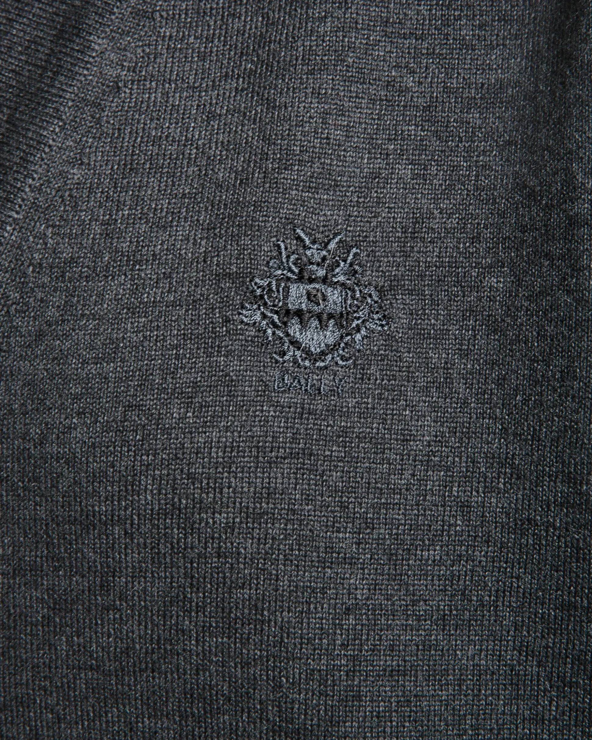 Cardigan Aus Wolle In Dunkelgrau Mit Bally Crest Logo