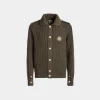 Cardigan Aus Wolle In Military Green Aus Der Adrien Brody Travel-Kollektion