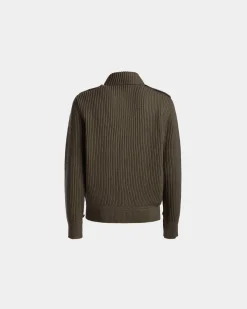 Cardigan Aus Wolle In Military Green Aus Der Adrien Brody Travel-Kollektion