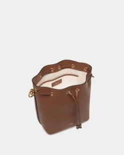 Code Beuteltasche Aus Leder In Braun