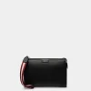Code Pochette Aus Genarbtem Leder In Schwarz