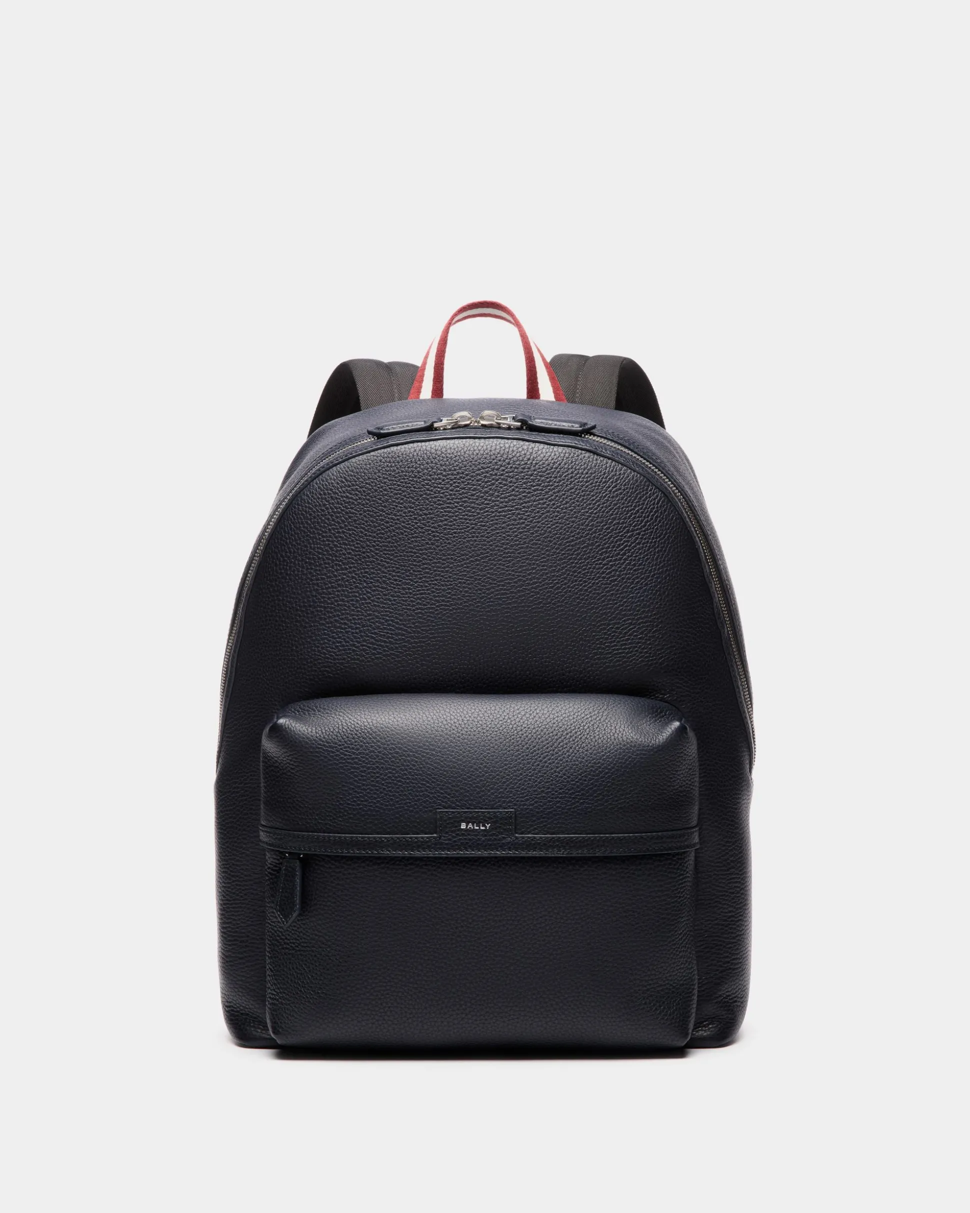 Code Rucksack Aus Genarbtem Leder In Marineblau