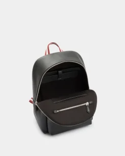 Code Rucksack Aus Genarbtem Leder In Schwarz