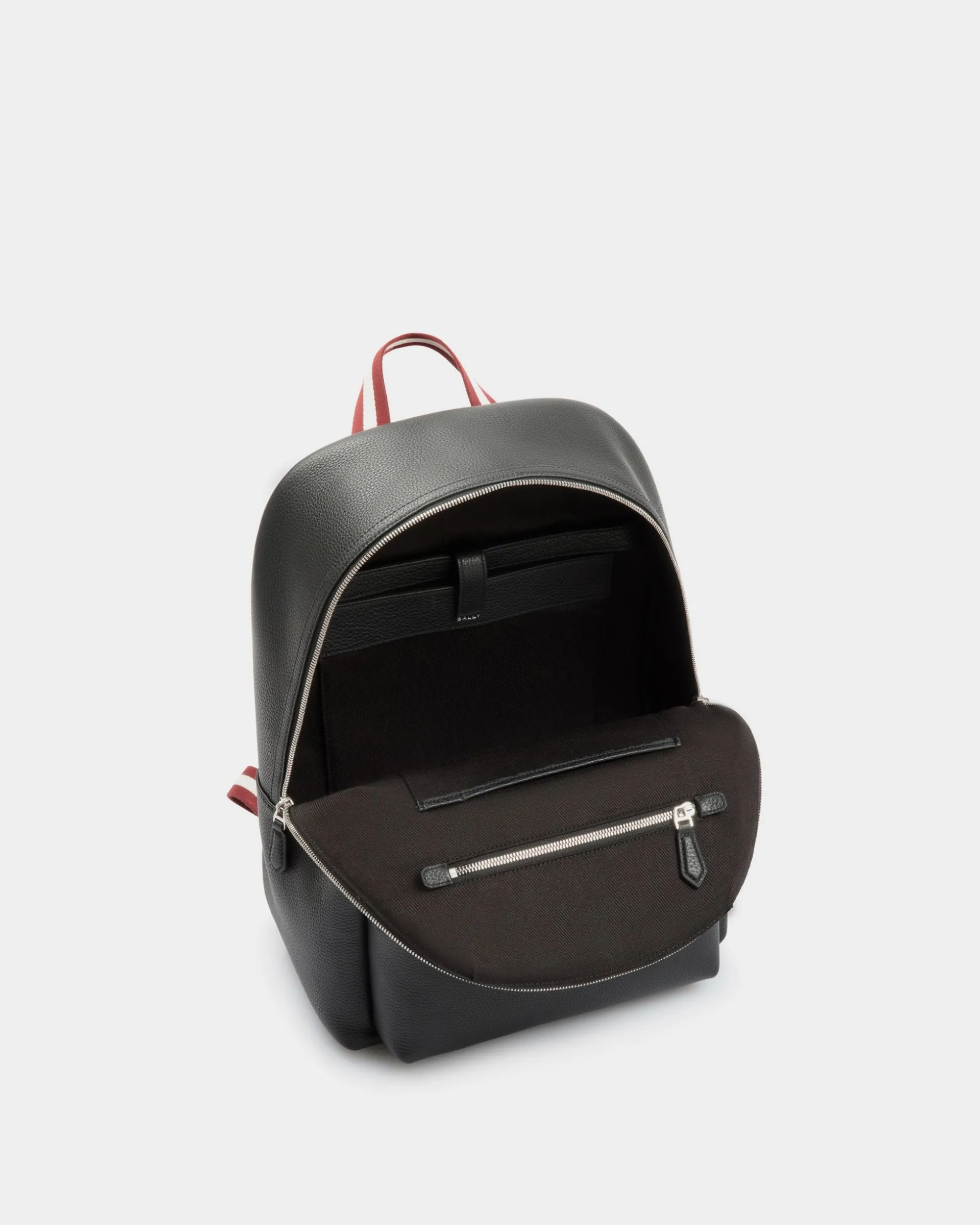 Code Rucksack Aus Genarbtem Leder In Schwarz