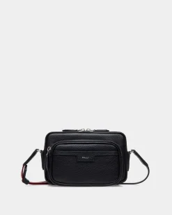 Code Umhängetasche Aus Genarbtem Leder In Navy Blue