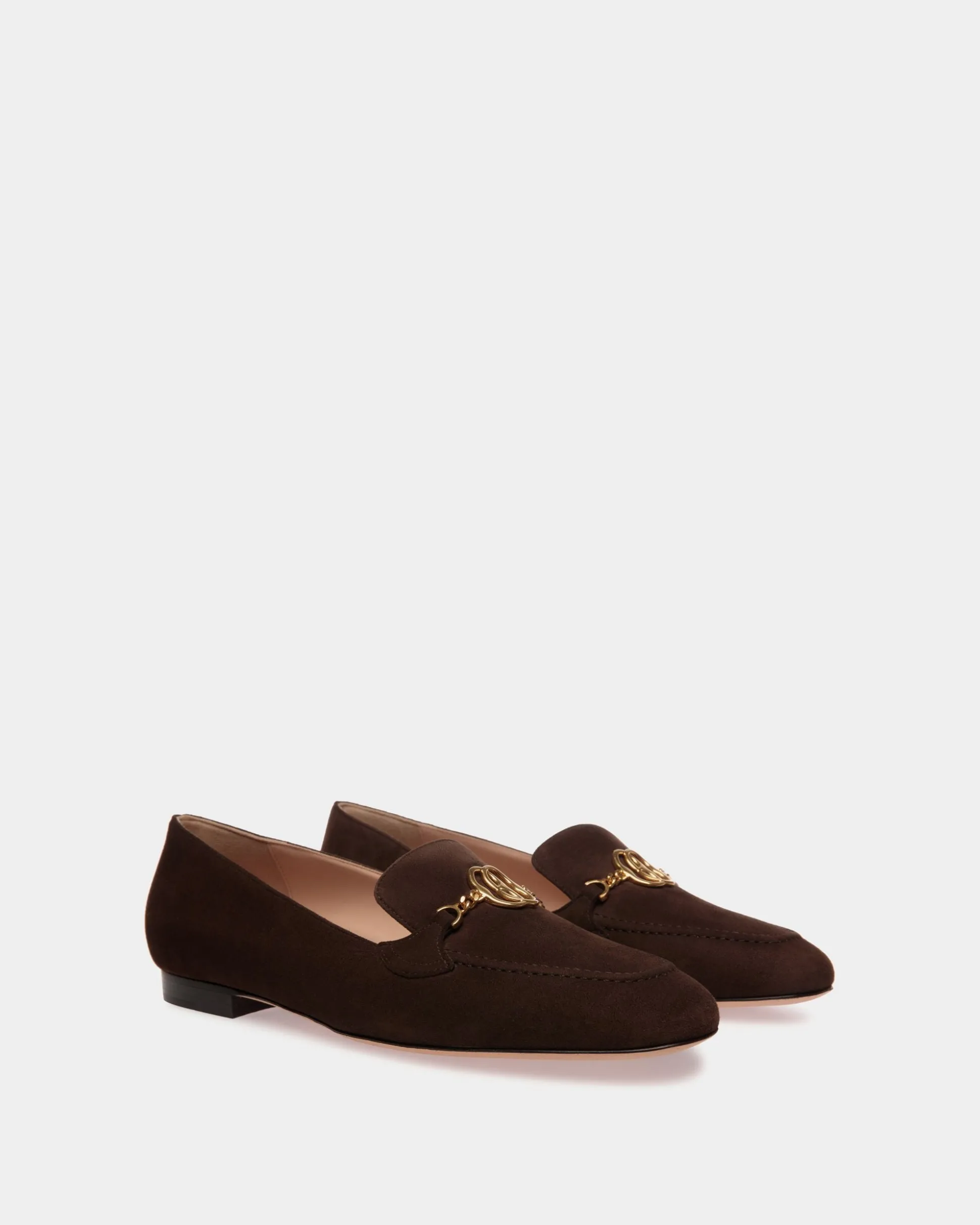 Daily Emblem Loafer In Veloursleder In Ebenholz