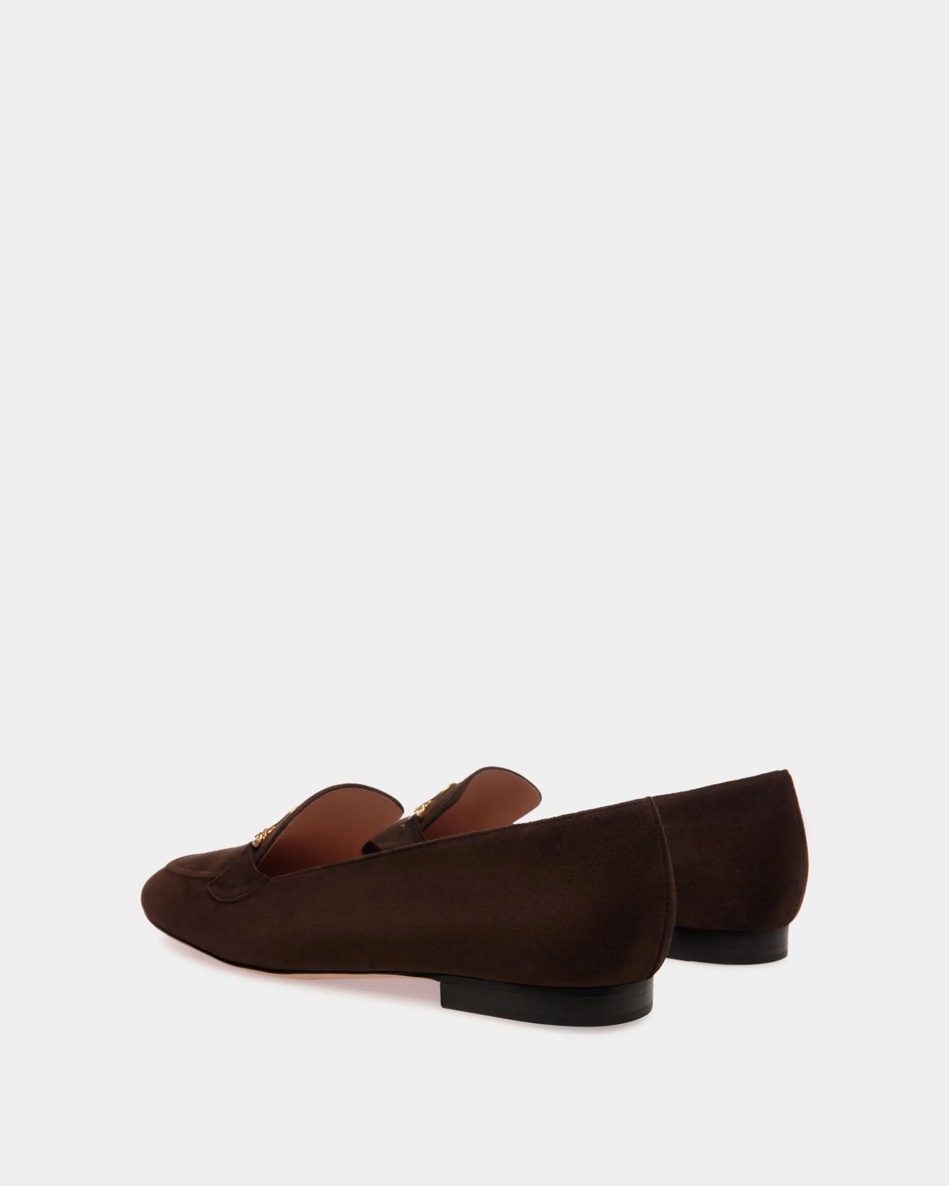 Daily Emblem Loafer In Veloursleder In Ebenholz