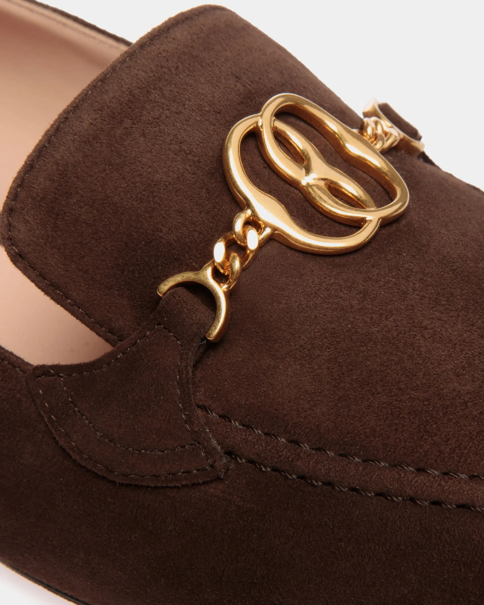 Daily Emblem Loafer In Veloursleder In Ebenholz