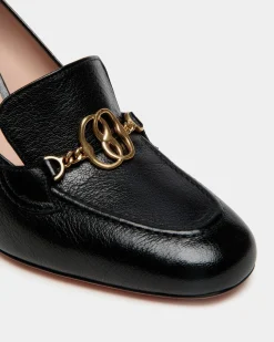 Daily Emblem Pump Aus Schwarzem Leder