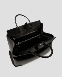 Deco Reisetasche Aus Leder In Schwarz