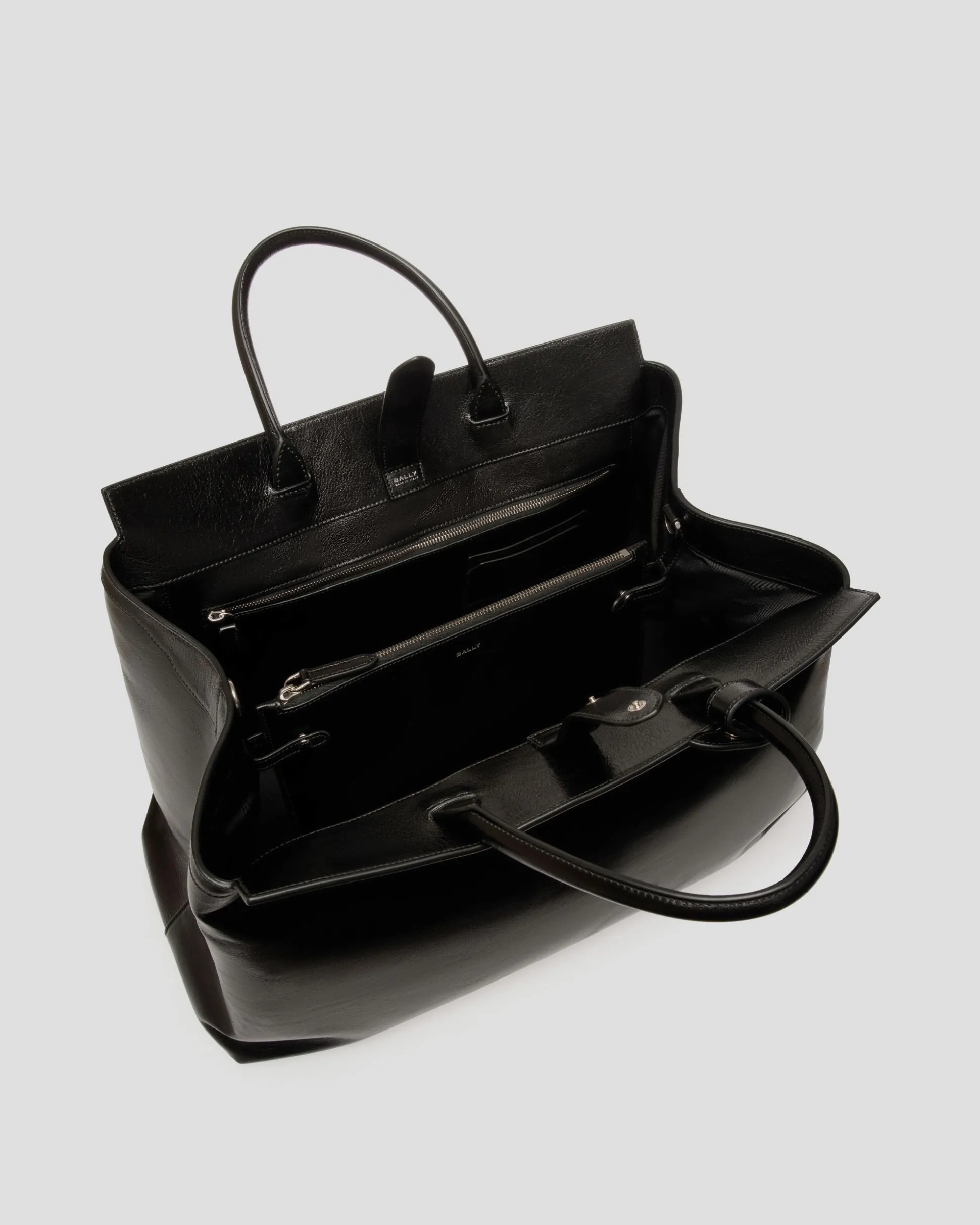 Deco Reisetasche Aus Leder In Schwarz