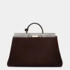 Deco Reisetasche Aus Veloursleder Und Leder In Ebenholz