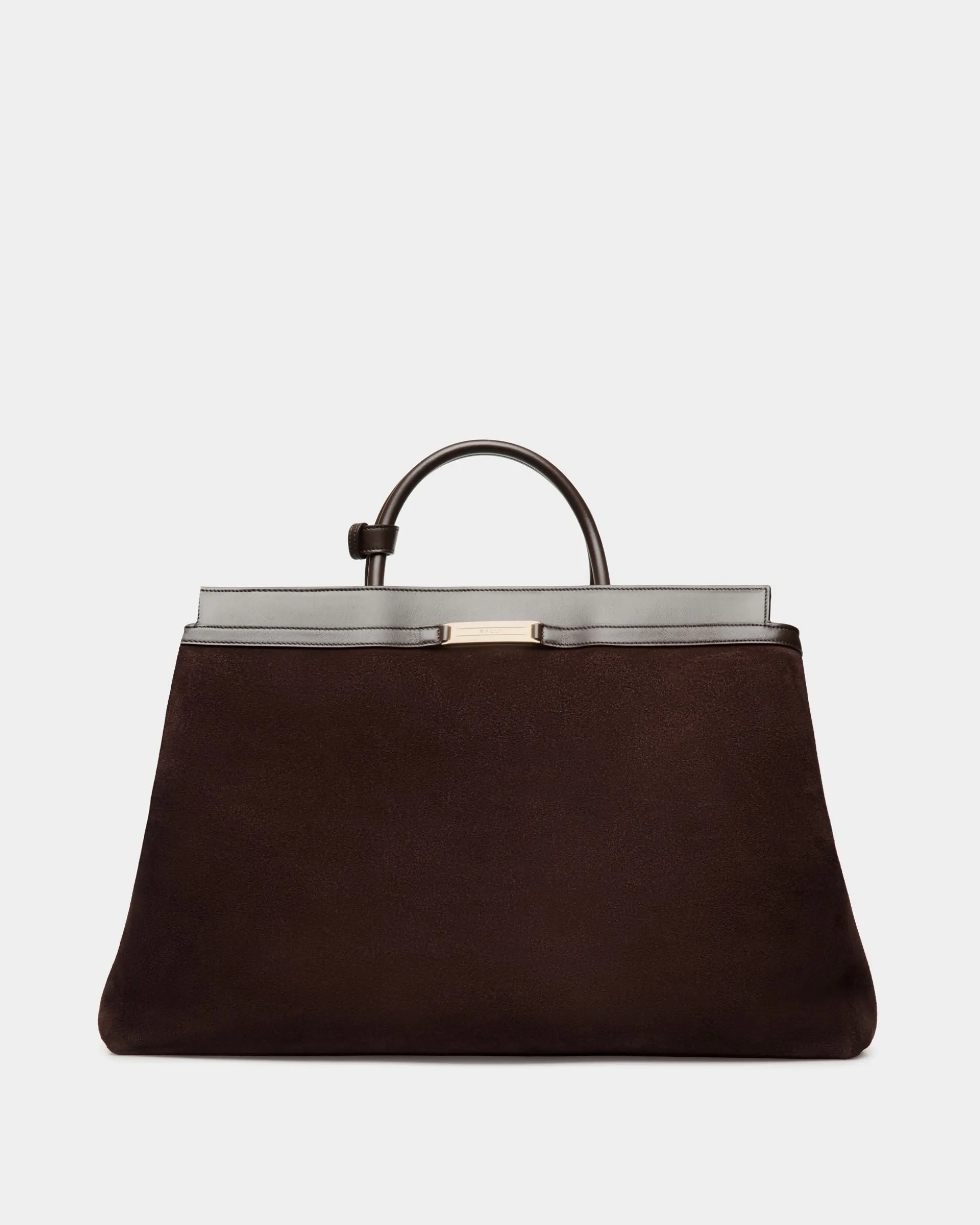 Deco Reisetasche Aus Veloursleder Und Leder In Ebenholz