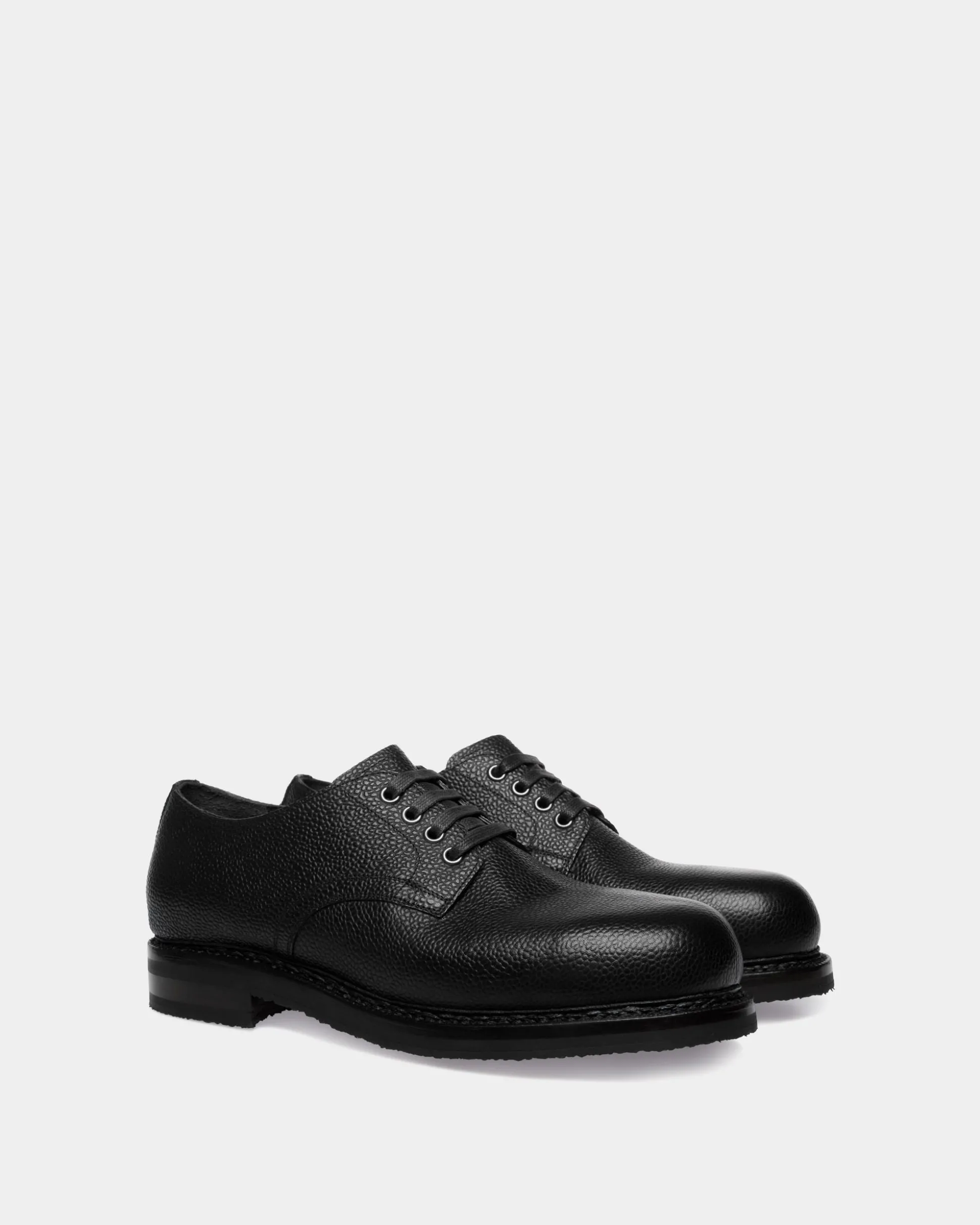 Derbys Norwelt Aus Genarbtem Leder In Schwarz