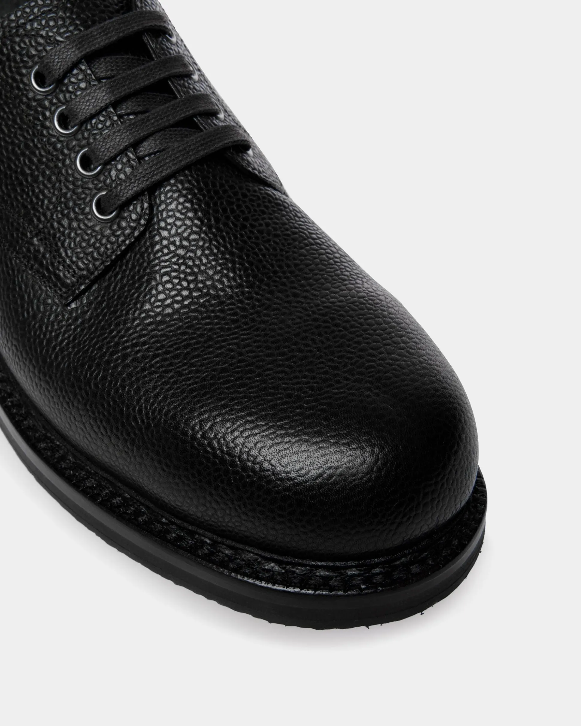 Derbys Norwelt Aus Genarbtem Leder In Schwarz