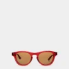 Dieter Sonnenbrille Aus Rotem Acetat