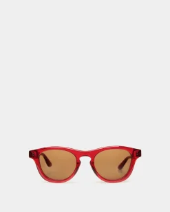 Dieter Sonnenbrille Aus Rotem Acetat
