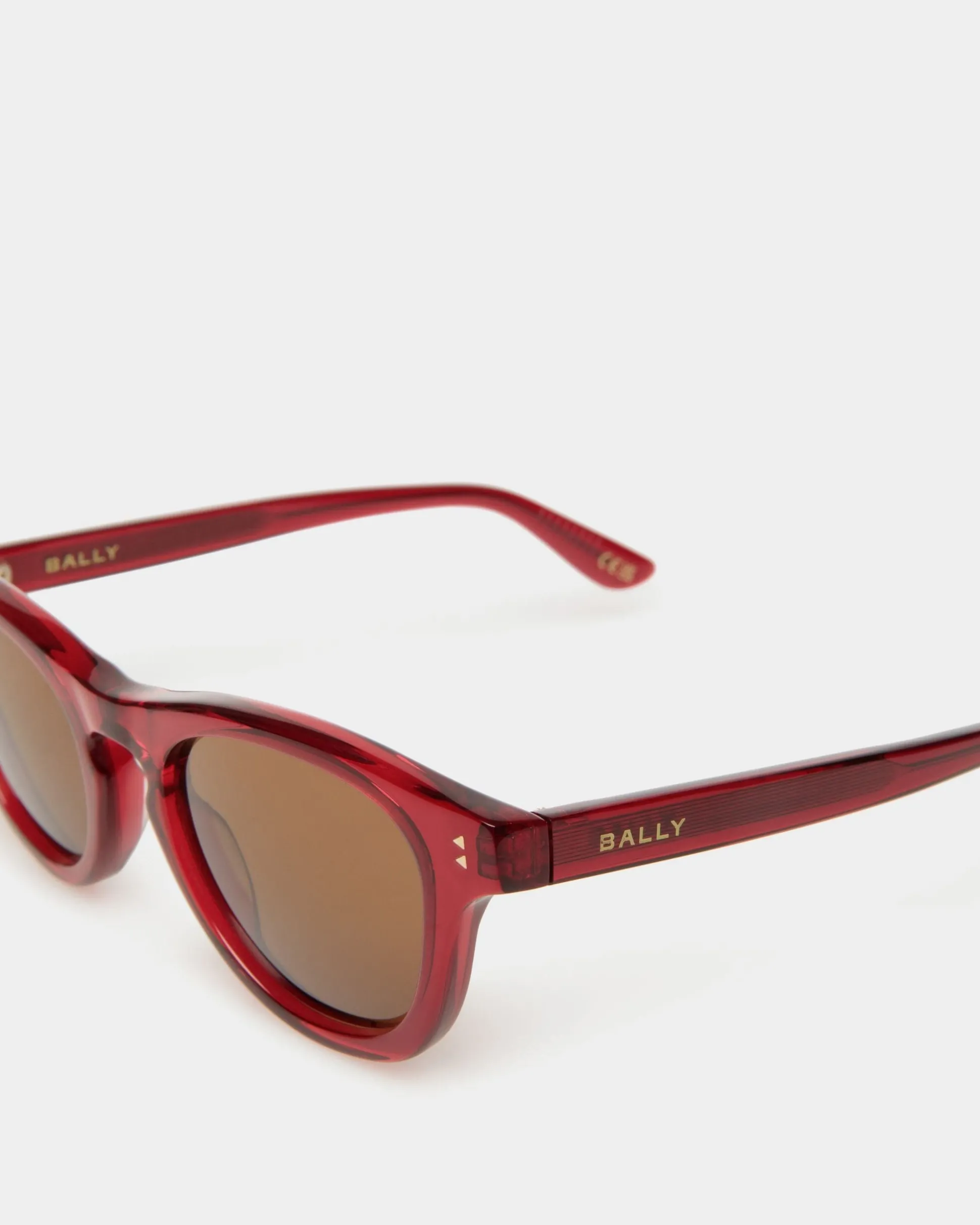 Dieter Sonnenbrille Aus Rotem Acetat