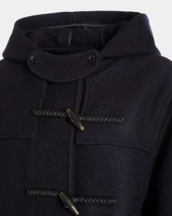 Duffelcoat Aus Wolle In Navy Blue