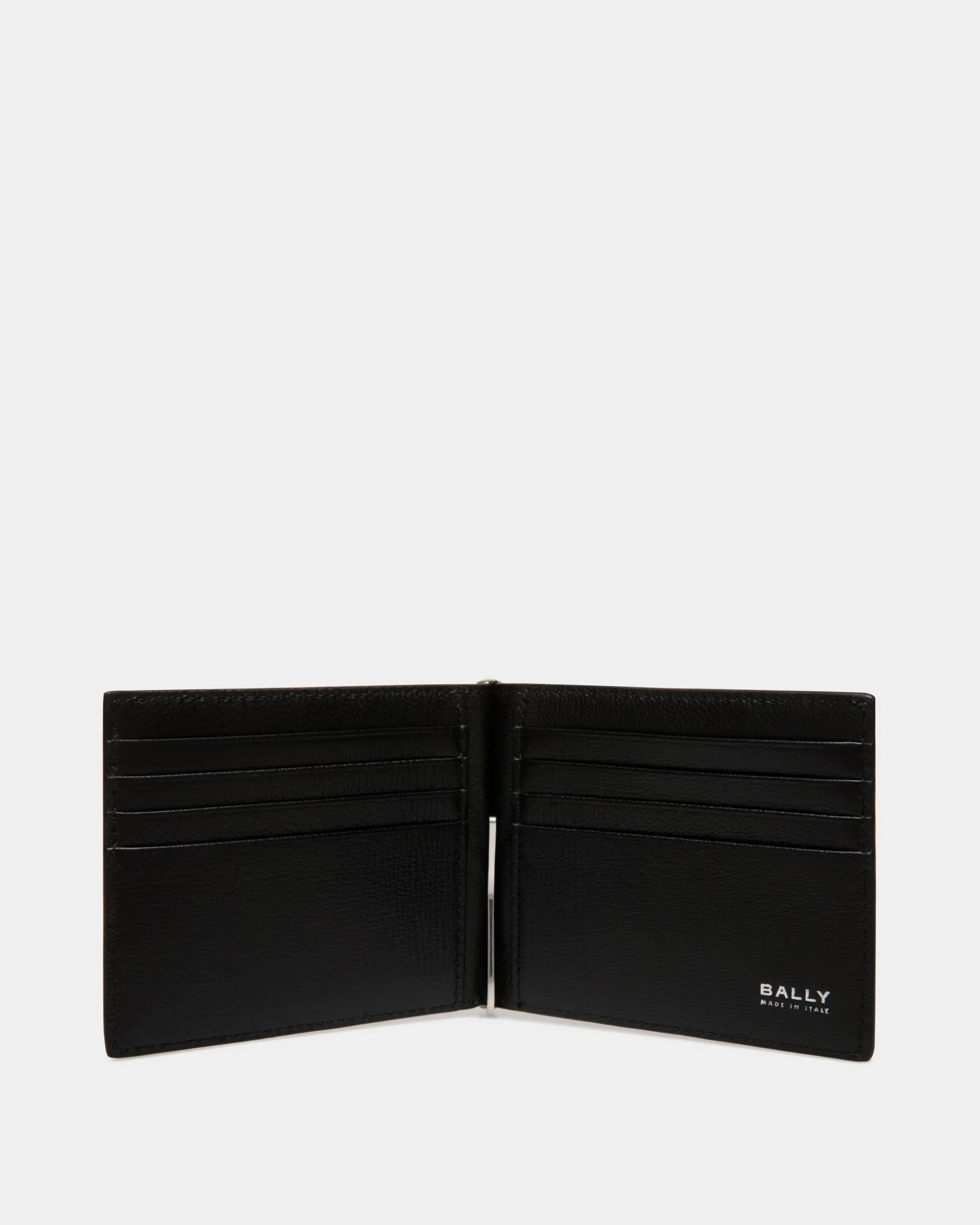 Easy Bally Bifold In Black Leather