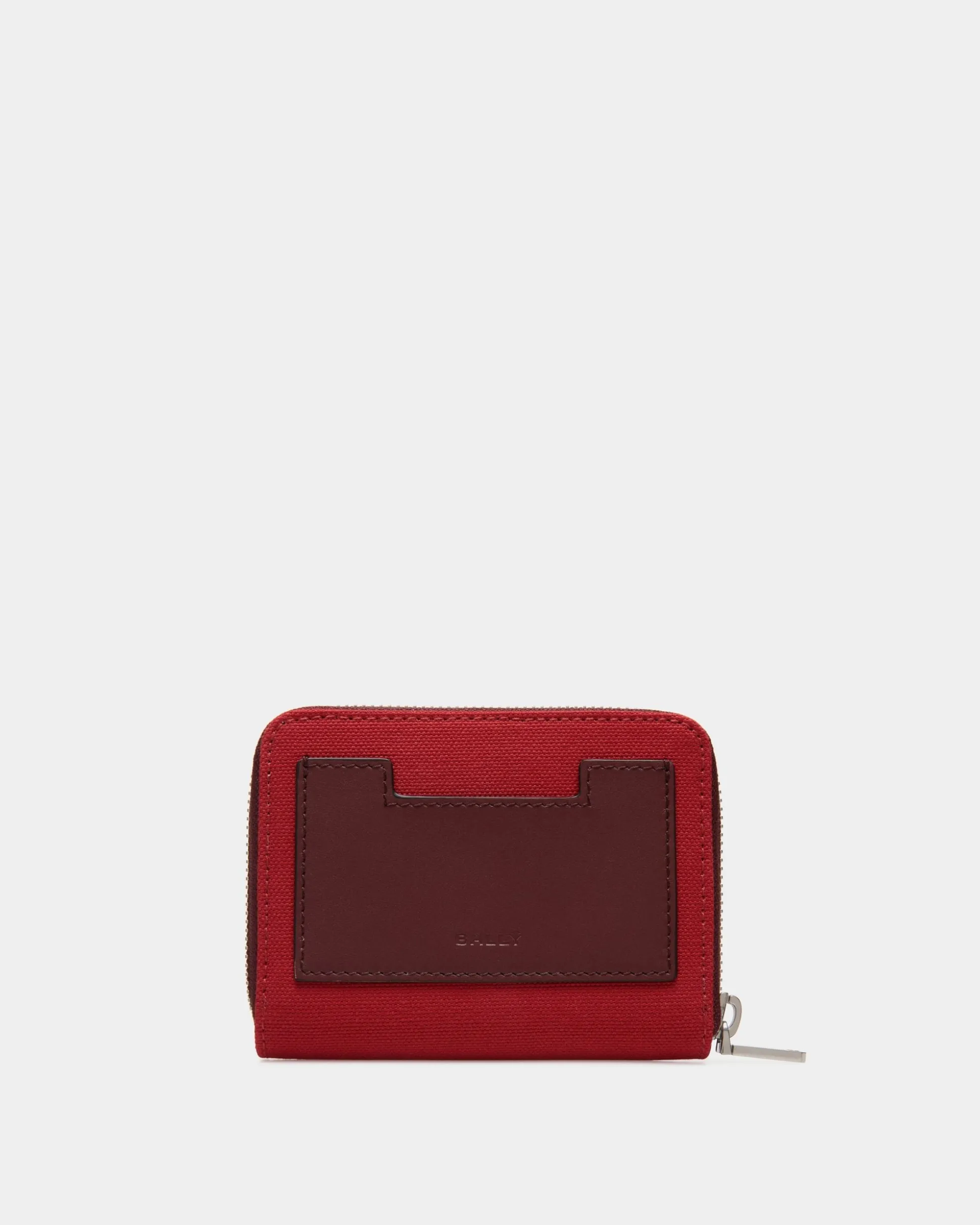 Easy Bally Brieftasche Aus Baumwollcanvas In Candy Red