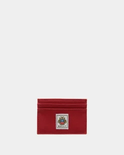 Easy Bally Kartenetui Aus Baumwollcanvas In Candy Red
