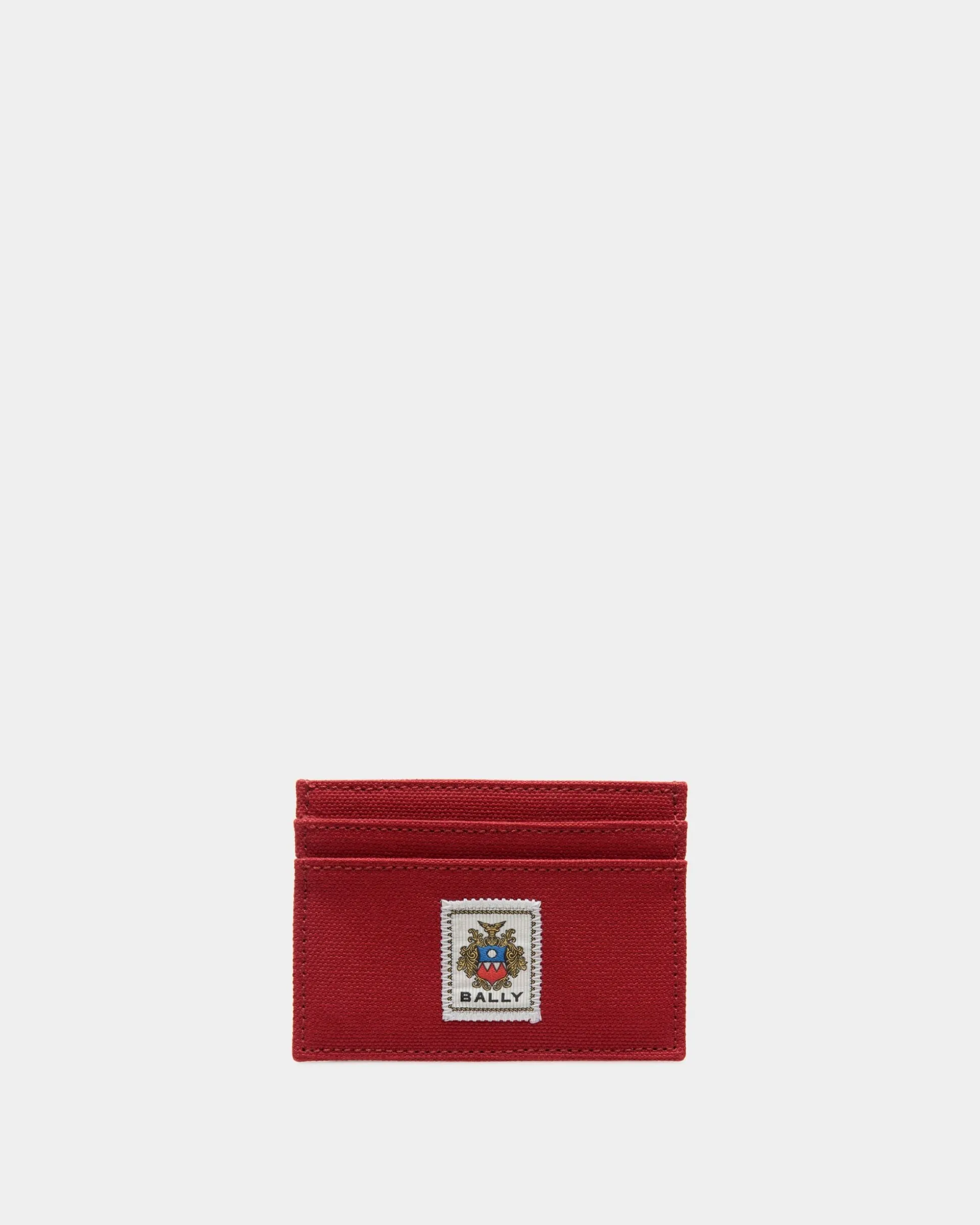 Easy Bally Kartenetui Aus Baumwollcanvas In Candy Red