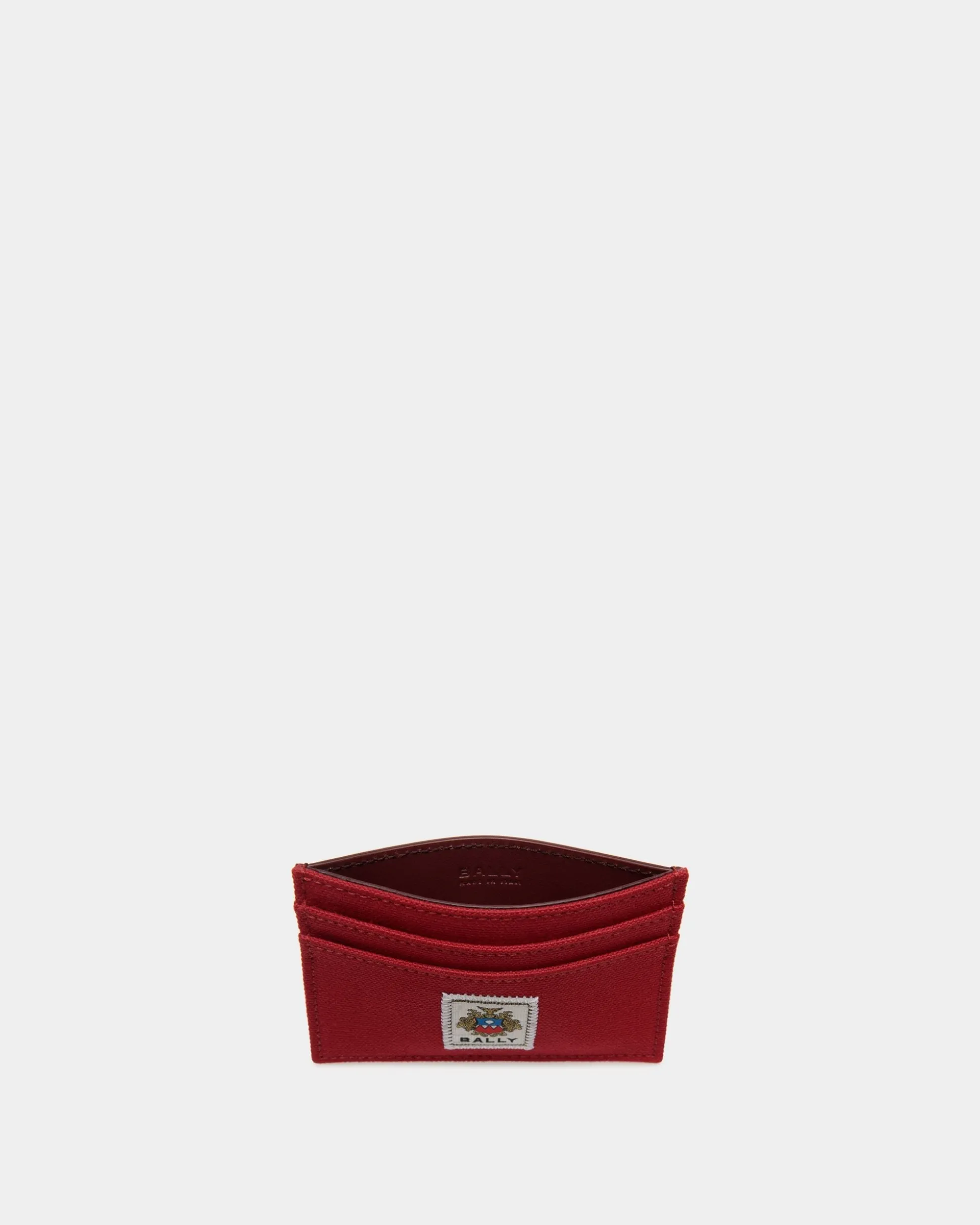 Easy Bally Kartenetui Aus Baumwollcanvas In Candy Red