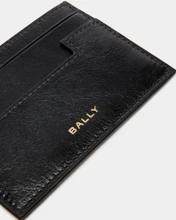 Easy Bally Kartenetui Aus Schwarzem Leder
