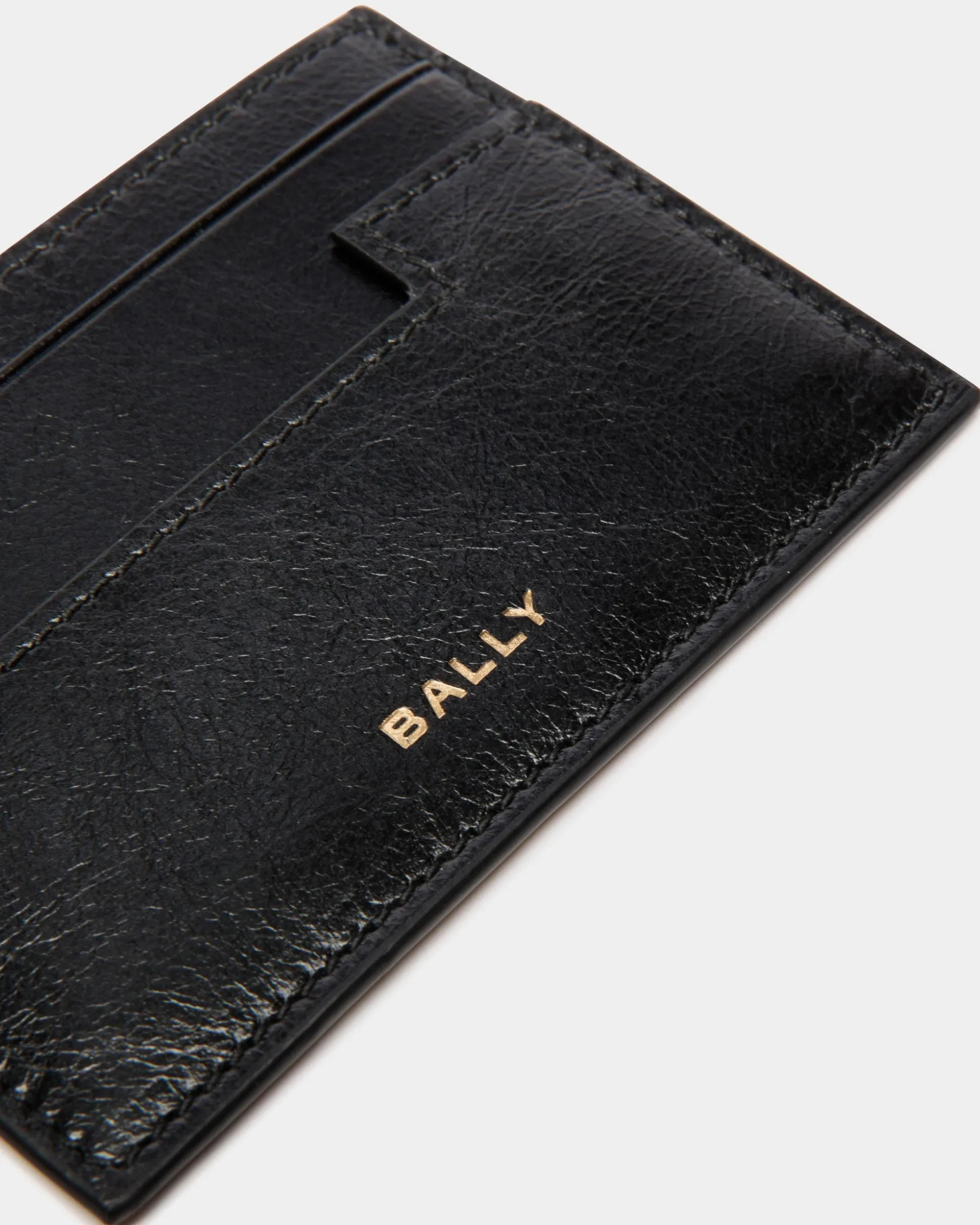 Easy Bally Kartenetui Aus Schwarzem Leder