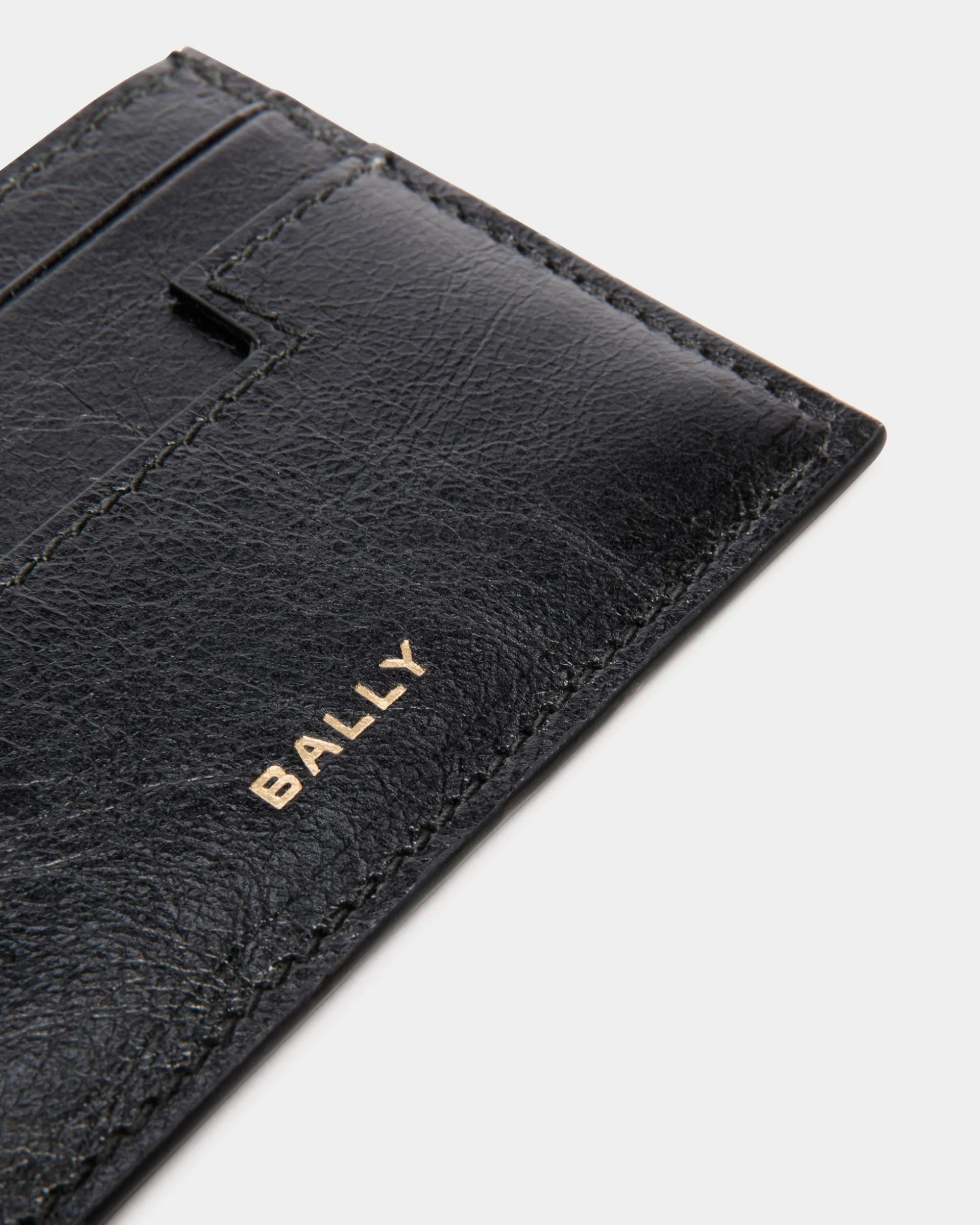 Easy Bally Kartenetui Aus Schwarzem Leder