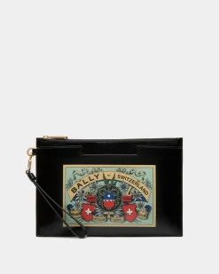 Easy Bally Pochette Aus Leder In Schwarz