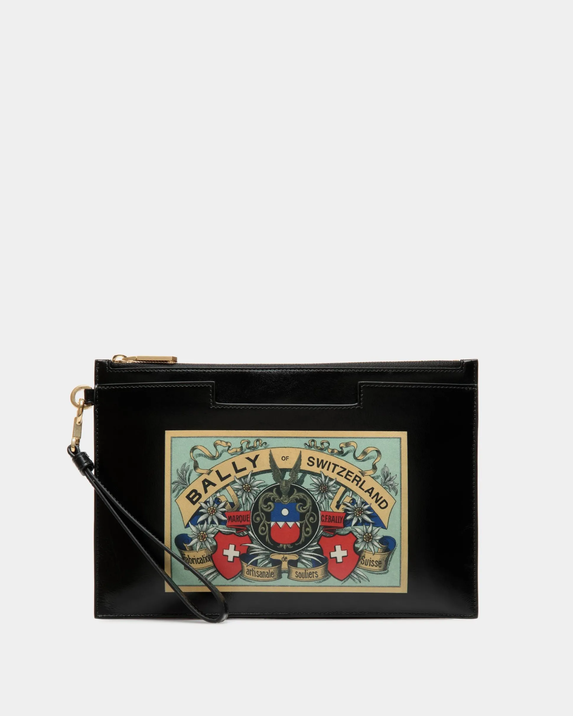 Easy Bally Pochette Aus Leder In Schwarz
