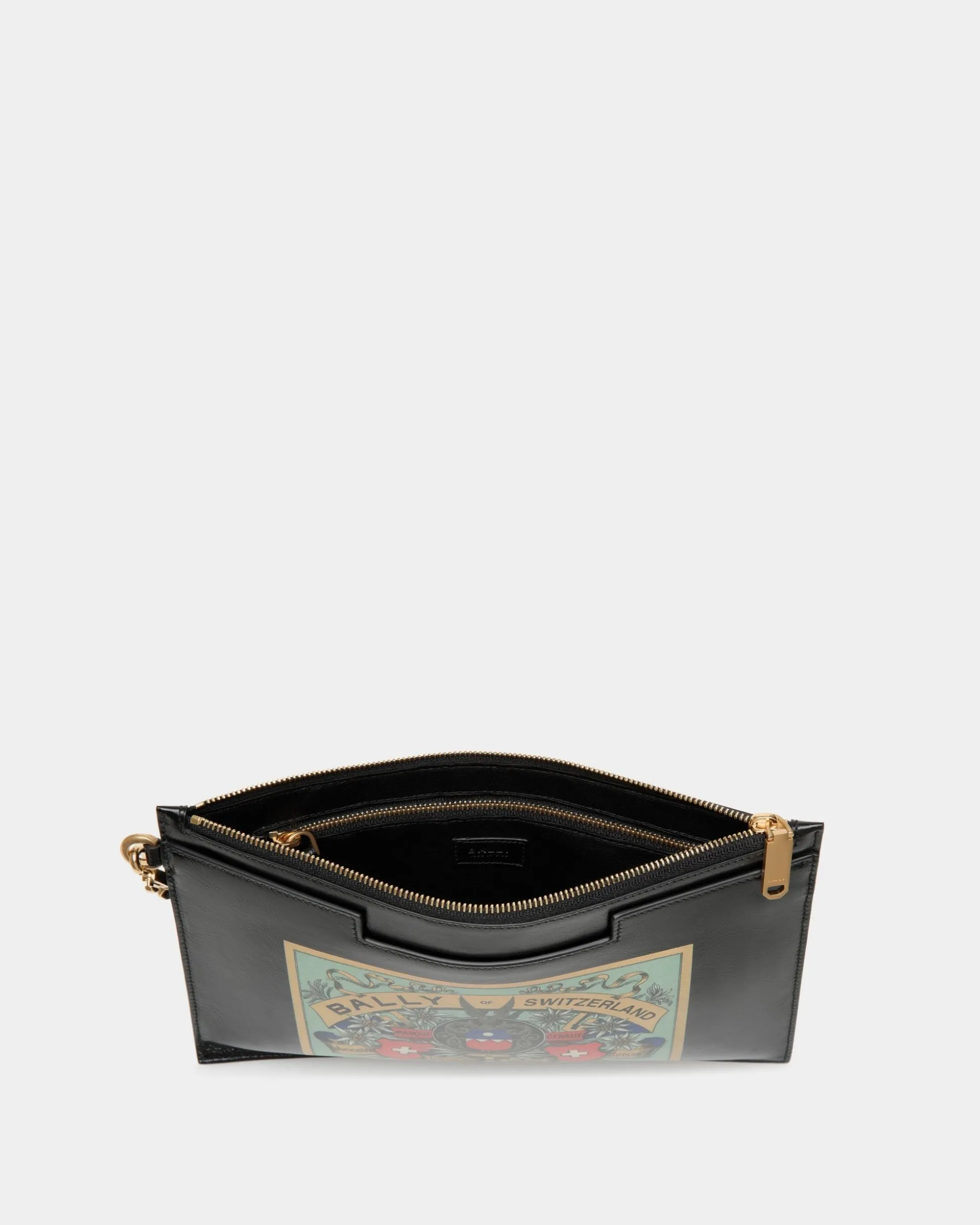 Easy Bally Pochette Aus Leder In Schwarz