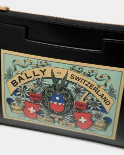 Easy Bally Pochette Aus Leder In Schwarz