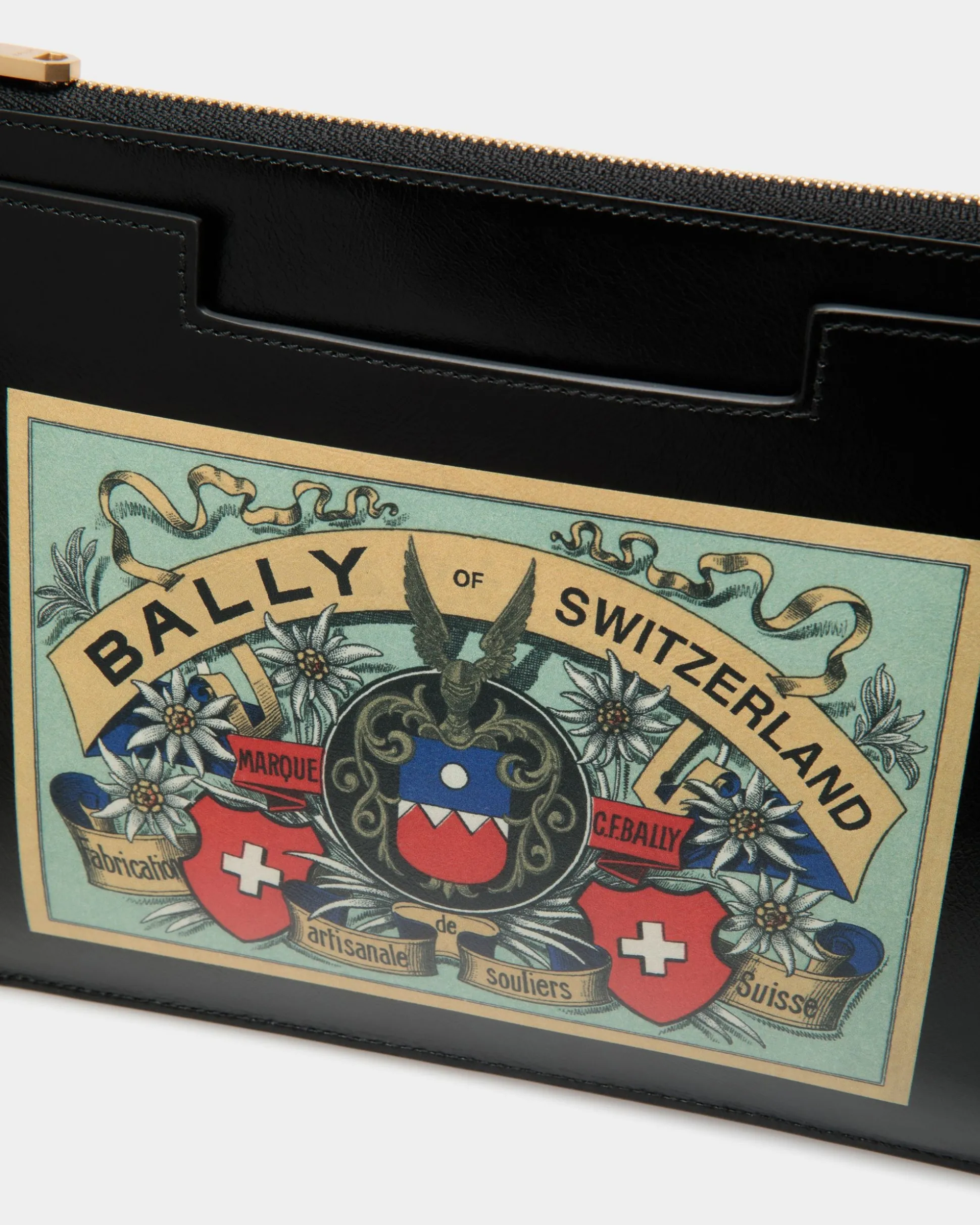Easy Bally Pochette Aus Leder In Schwarz