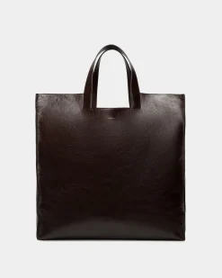 Easy Bally Tragetasche Aus Leder In Ebenholzschwarz