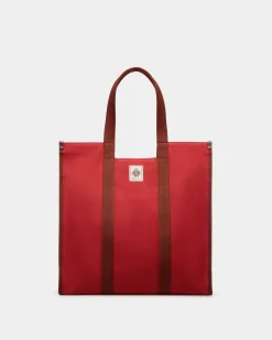 Easy Bally Tragetasche Aus Baumwollcanvas In Candy Red